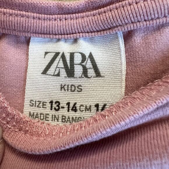 Zara Girls Pink Embroidered Heart Long Sleeve Tee 13-14 - Picture 5 of 7